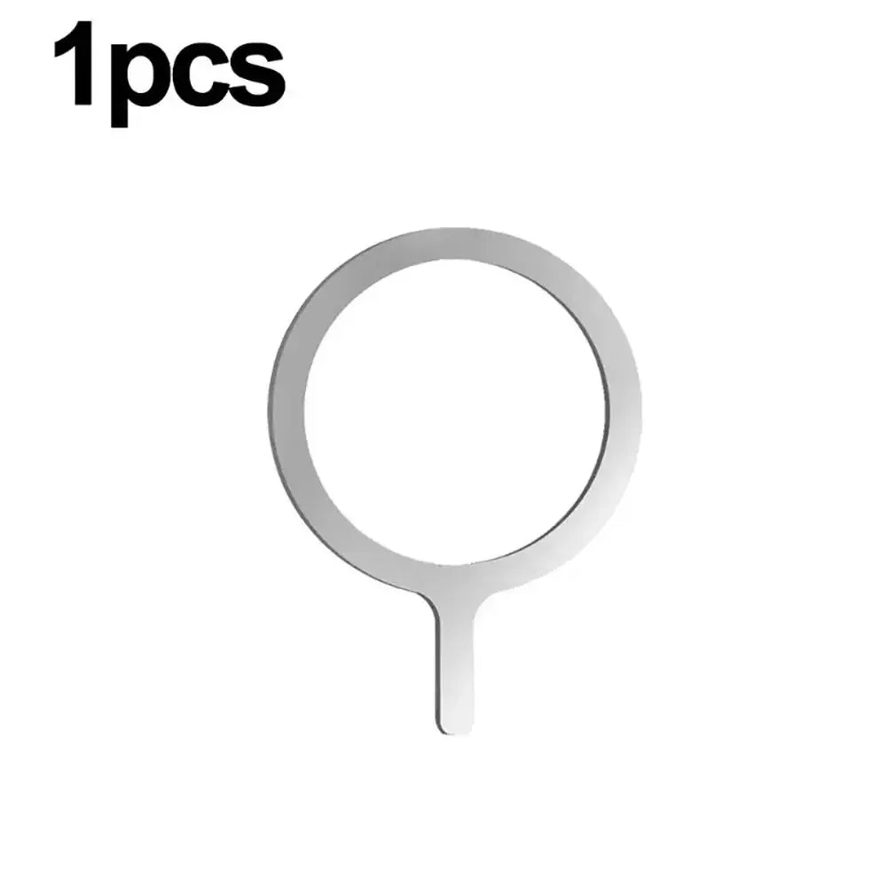 1/5Pcs Magnetic Magnet Metal Plate Ring Stainless Steel Universal Iron Sheet Sticker Wireless Charger Q Styling