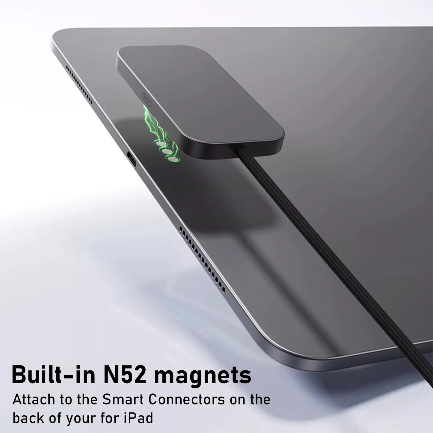For iPad Pro Magnetic Wireless Charger Aluminum Alloy Fast Charging Smart Chargers With 2m Cord For iPad Pro 13"/11"/12.9"/10.9"