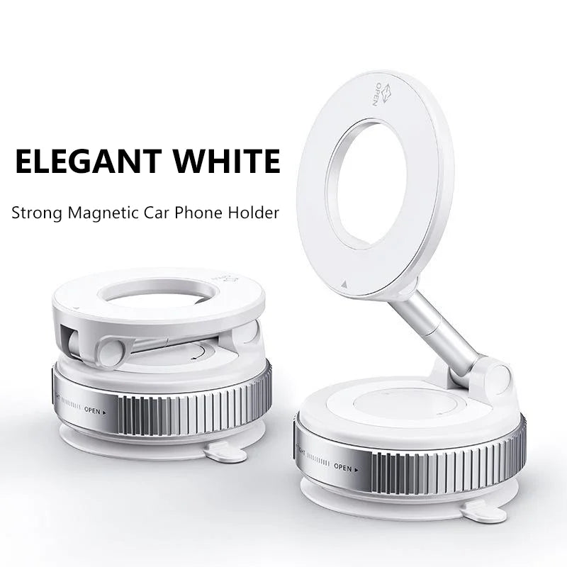 2025 Vacuum Magnetic Car Bracket Multi-angles Adjustment Strong Magnet Suction Design Foldable Phone Holder Navigation Stand