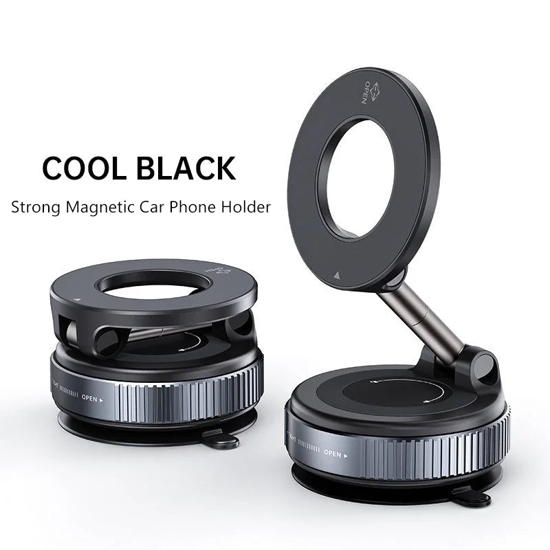 2025 Vacuum Magnetic Car Bracket Multi-angles Adjustment Strong Magnet Suction Design Foldable Phone Holder Navigation Stand