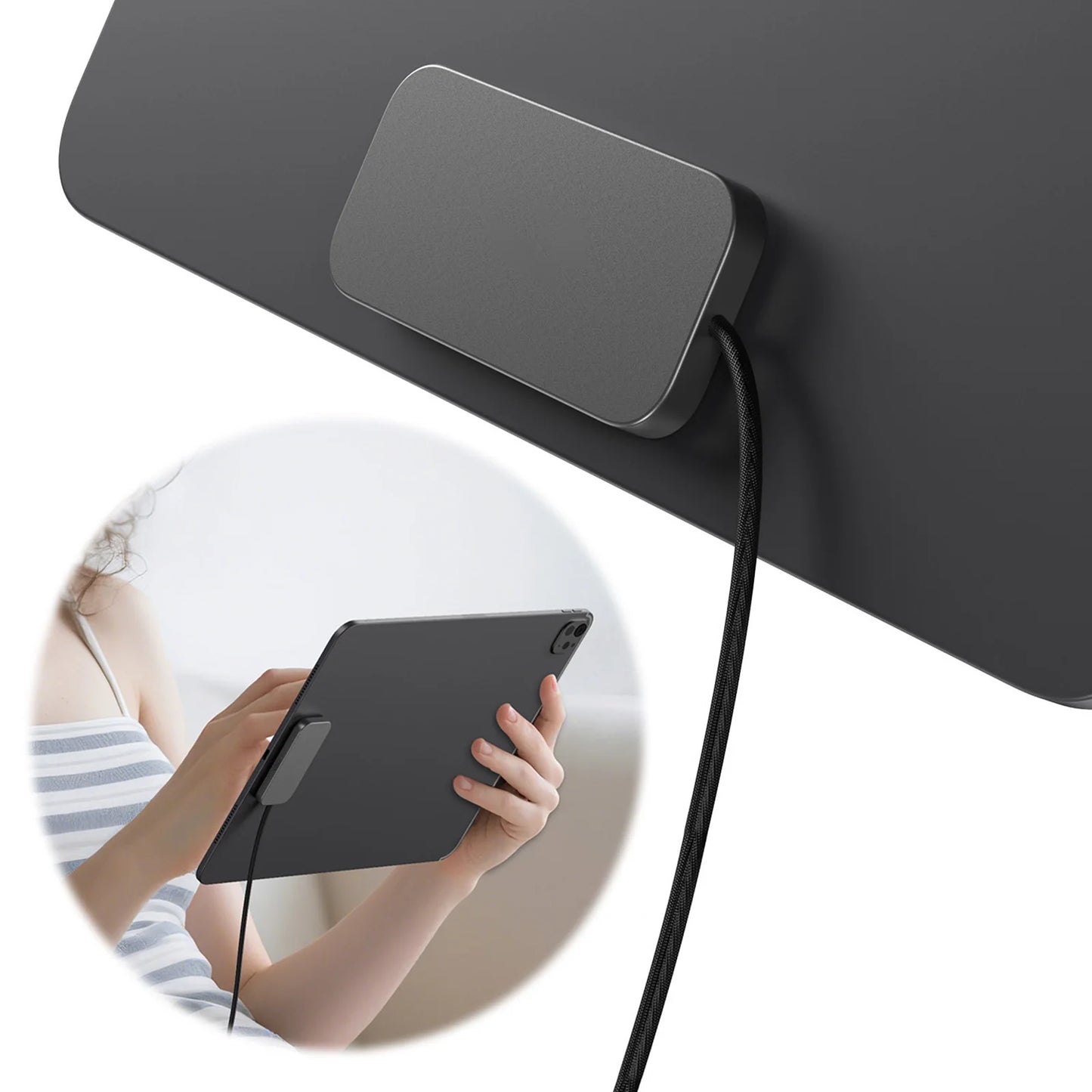 For iPad Pro Magnetic Wireless Charger Aluminum Alloy Fast Charging Smart Chargers With 2m Cord For iPad Pro 13"/11"/12.9"/10.9"