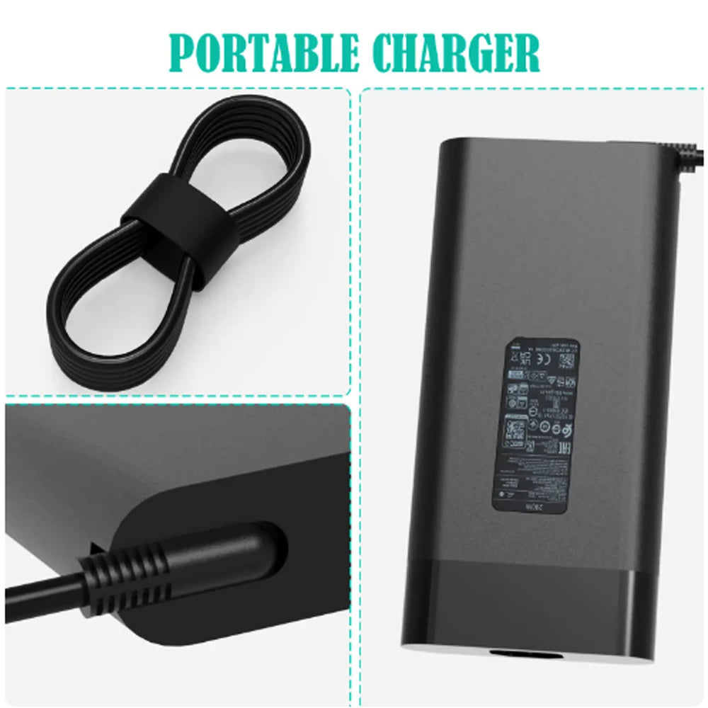 20V 14A 280W AC Charger For HP OMEN 16 17 Gaming Laptop  ZBook Fury G9 TPN-LA27 TPN-CA26 Power Adapter 4.5X3.0MM